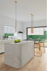 Metalowa lampa wisząca w kolorze złota Fideus – Sollux