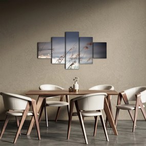 Obraz - Kwiaty polne nad jeziorem (125x70 cm)