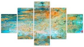 Obraz niebieskiej abstrakcji (125x70 cm)