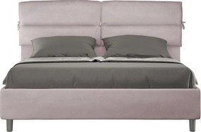 Łóżko bez stelaża tapicerowane 160x200 microfibra Kolor lawendy Nandy