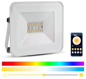 LED RGB Reflektor LED/20W/230V IP65 biały