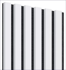 Akustyczne panele lamelowe 2 szt. biały mat E7-C67