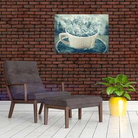 Obraz - Zimowy świat w kubeczku (70x50 cm)