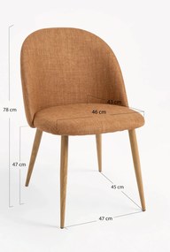 Pakiet 4 krzese z tkaniny Vint