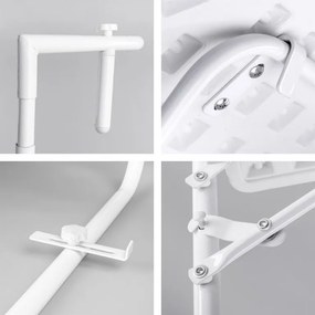 Wiszący rattanowy składany stół - biały