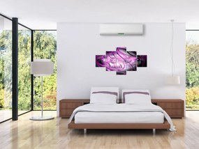 Obraz pięknej fioletowej abstrakcji (125x70 cm)