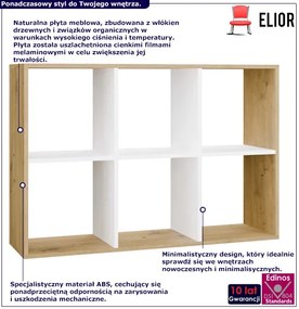Nowoczesny regał na zabawki dąb artisan + biały S8-R01