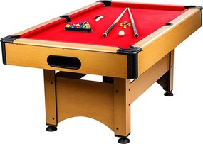 GamesPlanet Stół bilardowy 6 stóp, czerwony z wyposażeniem