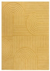 Żółty dywan wełniany Flair Rugs Zen Garden, 160x230 cm