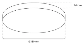 Plafon MAYA BLACK 15W LED IP44 Ø330 mm, biały, czarny, okrągły