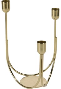 Metalowy świecznik dekoracyjny na 3 świece, 23 cm