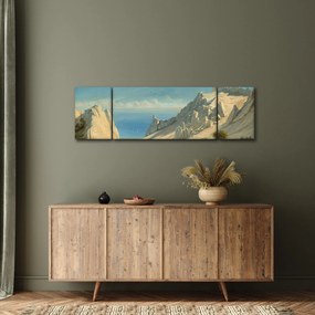 Obraz - Georg Emil Libert, View of Sommerspiret, the Cliffs of Møn, reprodukcje (170x50 cm)