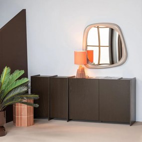 Ciemnobrązowa komoda w dekorze jesionu 200x85x44 cm Brock – WOOOD