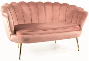 Sofa CAMELLIA 2 VELVET różowa SIGNAL