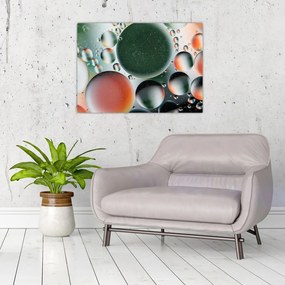 Obraz na szkle abstrakcji - bąbelki (70x50 cm)