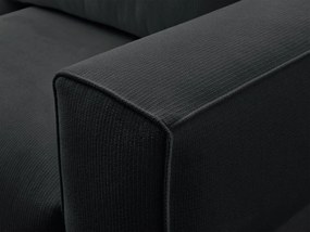 Czarna rozkładana/ze schowkiem sofa 265 cm Ezechiel – Bobochic Paris