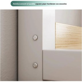 Wielofunkcyjna półka 3-poziomowa VERTEX biały/dąb