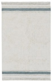 Niebiesko-kremowy bawełniany dywan tkany ręcznie odpowiedni do prania 90x130 cm Gastro Vintage Blue – Lorena Canals