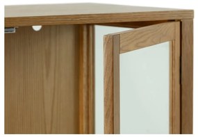 Witryna w dekorze dębu w naturalnym kolorze 90x126x40 cm Ceci – MOME