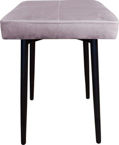 Taboret MAX tkanina Welur stelaż metalowy STOŁEK LOFT : Kolor nogi - Czarna stożek, Kolor tkaniny - VELVET - MG55, Typ tkaniny - Velvet