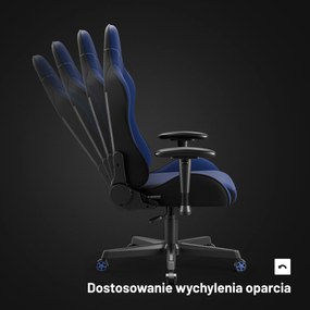 Fotel gamingowy materiałowy granatowy: Diablo X-Starter