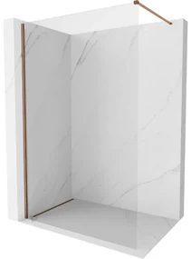 Mexen Kioto-X ścianka prysznicowa Walk-in 50 x 200 cm, transparent 10 mm, różowe złoto - 800-050-101-60-00-X