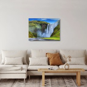 Obraz na szkle - Wodospad Seljalandsfoss (70x50 cm)