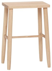 Hoker z litego drewna dębowego w naturalnym kolorze (wysokość siedziska 52 cm) Folk – Hübsch