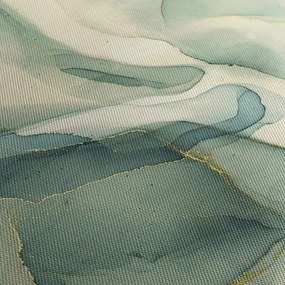 Obraz - Atramentowa abstracja (z zegarem) (90x30 cm)