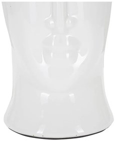 Biała ceramiczna lampa stołowa z tekstylnym kloszem (wys. 46 cm) Statua – Mauro Ferretti