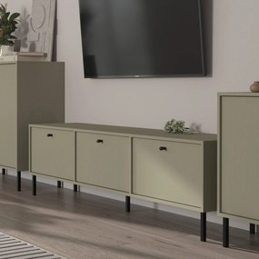 Szafka RTV TORINO - Zielony / Wysokość 50 cm / 180 cm / Bez szuflad