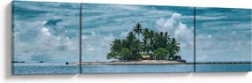 Obraz - wyspa na morzu (170x50 cm)