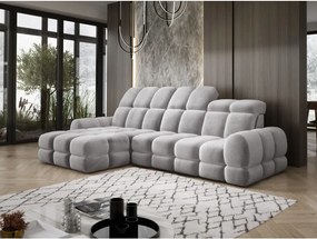 Narożnik TOLLO MINI S Lewostronny Elektryczna regulacja Salvador 13 kolor Srebrny WERSAL