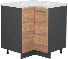 Szafka narożna złoty dąb energetyczny 80.5x60x82 fame-line