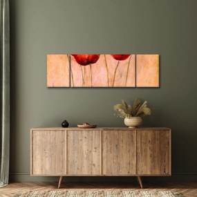 Obraz - Czerwone tulipany (170x50 cm)