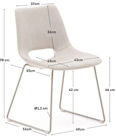Beżowe krzesło Zahara – Kave Home
