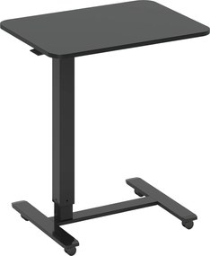 HOMCOM Biurko stojące Regulowane wysokościowo inkl. 4 kółka C-kształt 65 cm x 48 cm x 70-110 cm Czarny