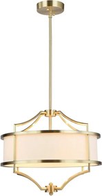 Open Design OR80926 - Żyrandol na pręcie STESSO 4 x E27, maks. 15 W, 230 V, śr. 42 cm, mosiądz/biały