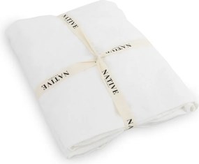 Biała lniana pościel jednoosobowa 135x200 cm Blanco – Native Natural