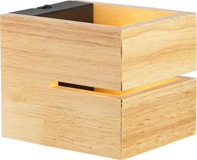 Rustykalna lampa ścienna z drewna dębowego 9,7 cm - Transfer Groove