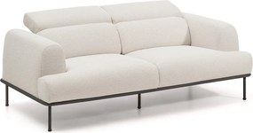 Beżowa częściowo rozkładana sofa z tkaniny szenilowej 214 cm Aurum – Kave Home
