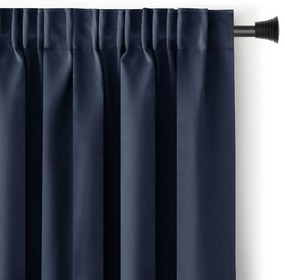 AmeliaHome Zasłona Blackout Oxford Pleat indigo, 140 x 245 cm