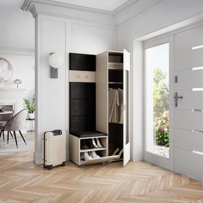 Masseno Garderoba VIRA 95/181/51 cm Nowoczesna Szafa do Przedpokoju Kaszmir