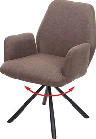 Obrotowe krzesło do jadalni MCW-H71,  brązowy