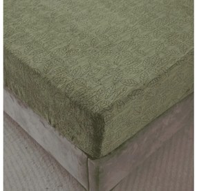 PrzytulneMieszkanie.pl Prześcieradło z mikropluszu GRENA 160x200 cm zielone