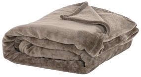 Szarobrązowa narzuta z mikropluszu 220x240 cm Plaid – Tiseco Home Studio