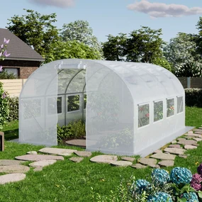 TOOLPORT 3x4m Tunel foliowy, plandeka PE, biały - (8941)