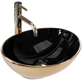 Umywalka nablatowa Rea Sofia in Black Gold