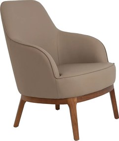 Fotel z ekoskóry w kolorze szaro-taupe 5043 ANGEL CERDA