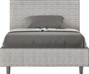 Łóżko bez stelaża tapicerowane 120x200 tkaniny Aragona 1 biały Adele